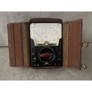 Rare Triplet Model 631 VTVM-VOM Type Multimeter Vintage MADE IN USA W/ Case